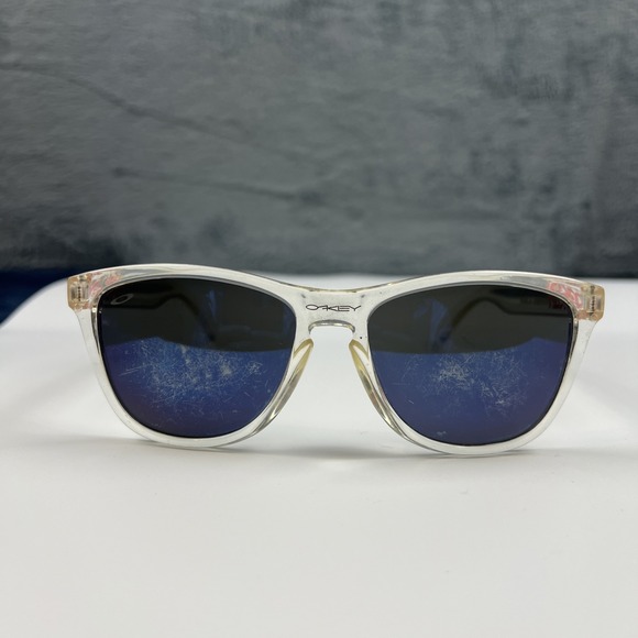 Oakley Frogskin 0708 Polished Clear w/Prizm Sapphire Lenses
